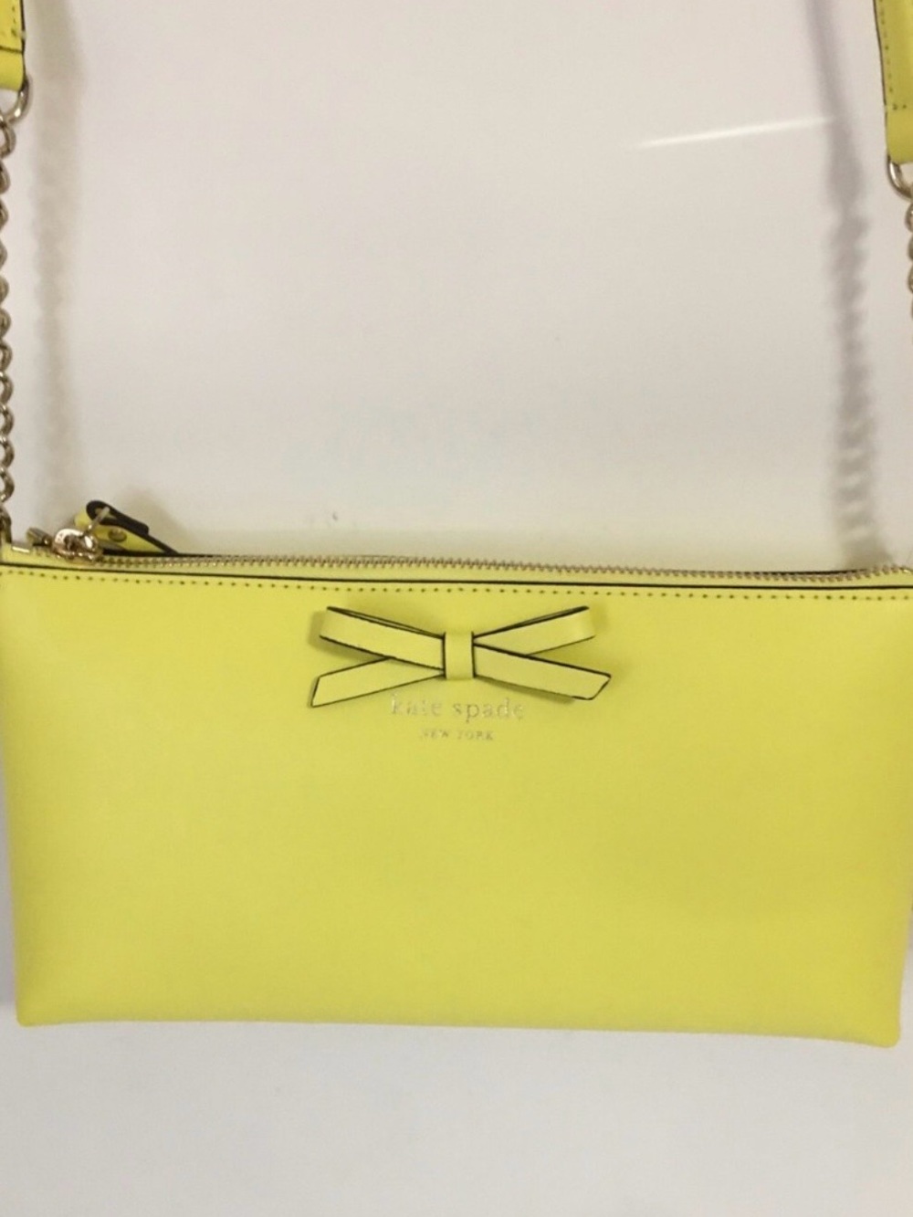 Brand New Kate spade New York Lemon Yellow Bow Crossbody Bag